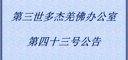 第三世多杰羌佛办公室公告